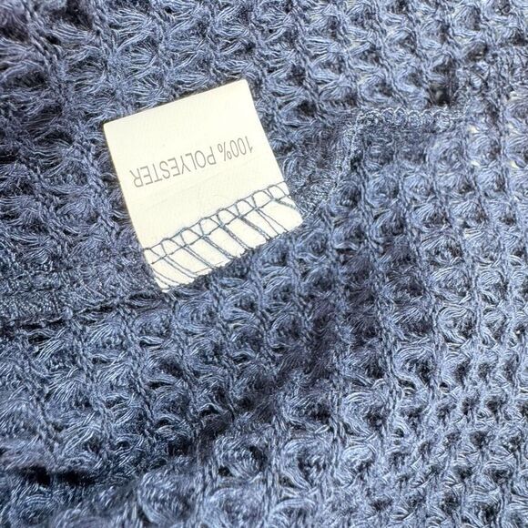 Incerun Sweater Mens 2XL Knitted Navy Blue Casual loose Pullover Jumper Tops New - Picture 8 of 9